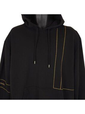 Cirque Du Soleil Sweatshirt Hoodie Mens Size 2XL Black With Gold Embroidery